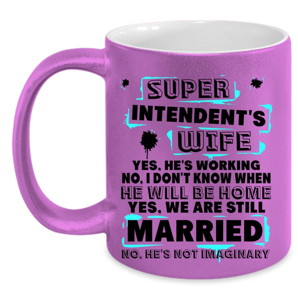 I Love My Wife Coffee Mug, Superintendent's Wife Accent Mug