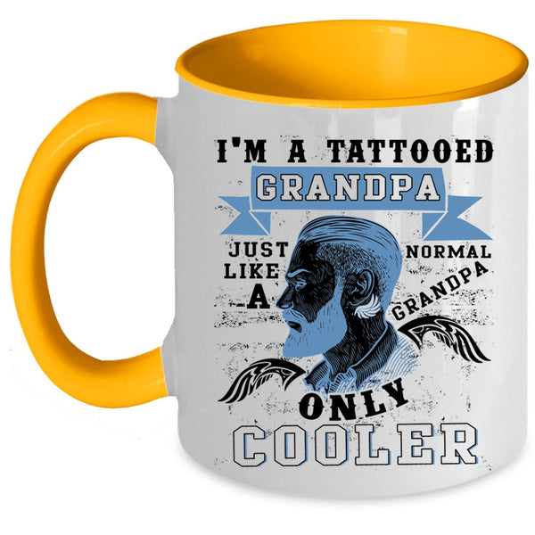Cool Grandpa Coffee Mug, I'm A Tattooed Grandpa Accent Mug