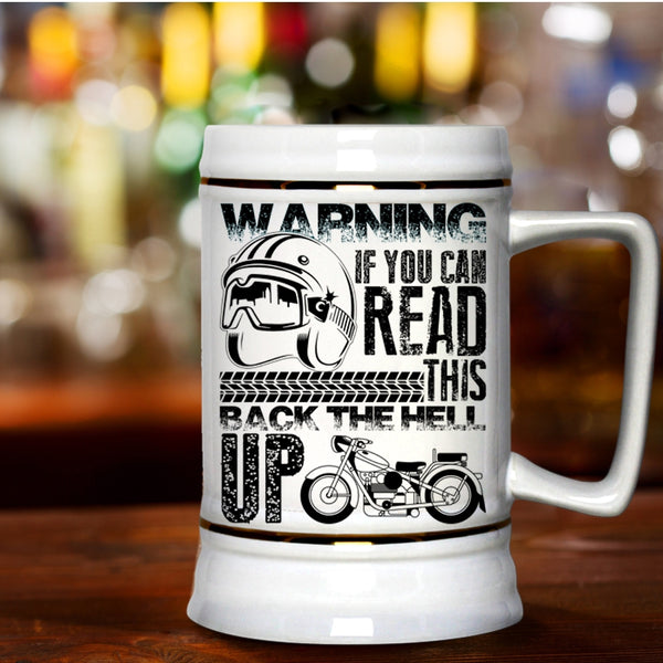 Funny Gift For Bikers Beer Stein 22oz, Cool Motorcycles Beer Mug