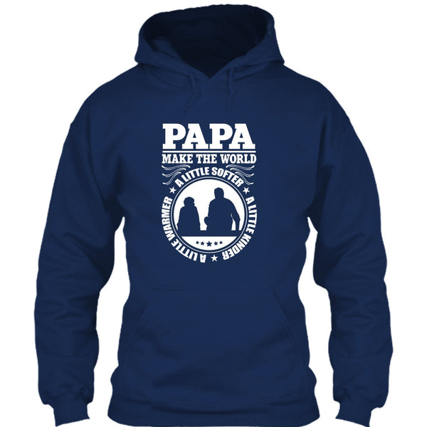 Papa Make The World A Little Softer T Shirt, Coolest Papa T Shirt