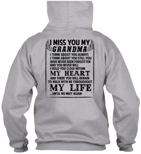 I Miss You My Grandma T Shirt, I Love Nana T Shirt