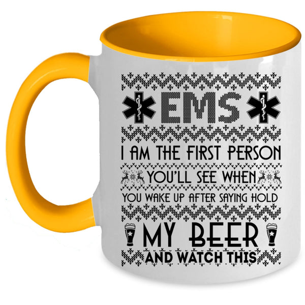 Christmas Gift For Nurses Coffee Mug, EMS Accent Mug