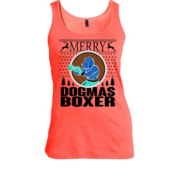 Merry Dogmas Boxer T Shirt, Cool Dog Lover T Shirt, Awesome t-shirts