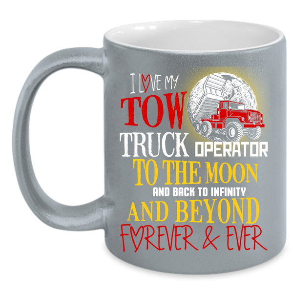 I Love My Tow Truck Operator Coffee Mug, Cute Love Coffee Cup