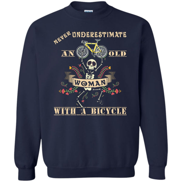An Old Man With A Bicycle T Shirt, Coolest Biker Sweatshirt