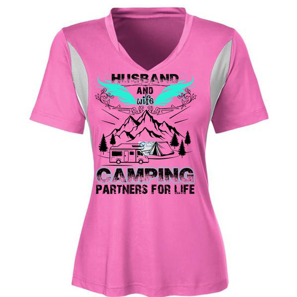 Husband And Wife Camping Partners For Life T Shirt, I Love Husband T Shirt, Awesome T-Shirts