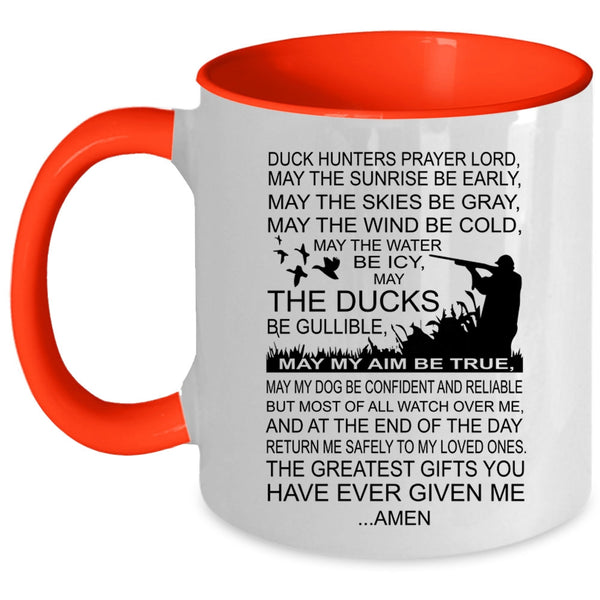 Greatest Gift For Hunter Coffee Mug, Duck Hunters Prayer Accent Mug