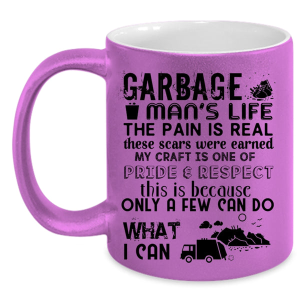 Awesome Gift For Garbage Man Coffee Mug, Garbage Man's Life Accent Mug