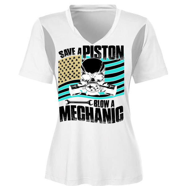 Save A Piston Blow A Mechanic T Shirt, Being A Mechanic T Shirt, Awesome T-Shirts