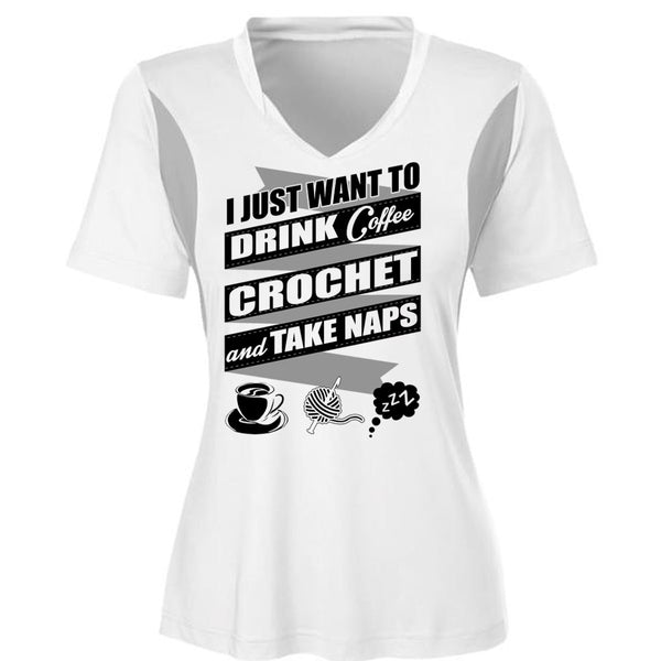 I Just Want To Drink Coffee T Shirt, I Love Crochet T Shirt, Awesome T-Shirts