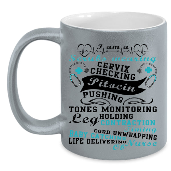 I Am A Nurse Coffee Mug, I Am A Scrubs Wearing Accent Mug