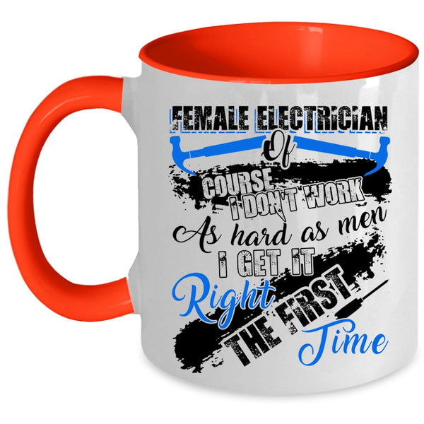 Cute Electrician Coffee Mug, Female Electrician Accent Mug