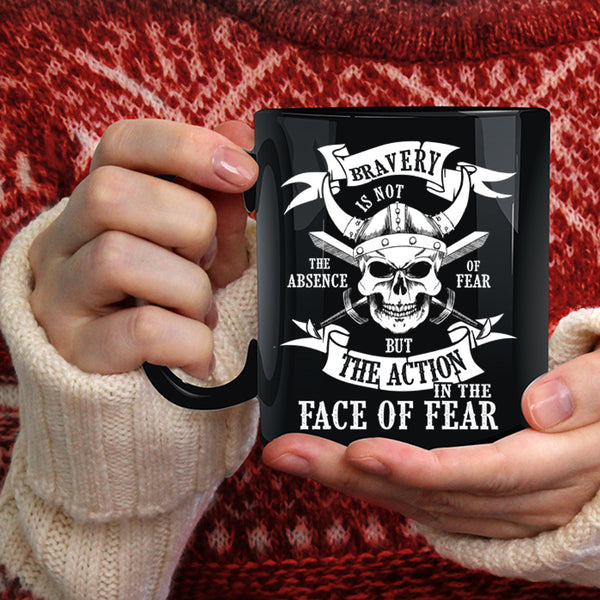 The Action In The Face Of Fear Coffee Mug, Cool Halloween Coffee Cup