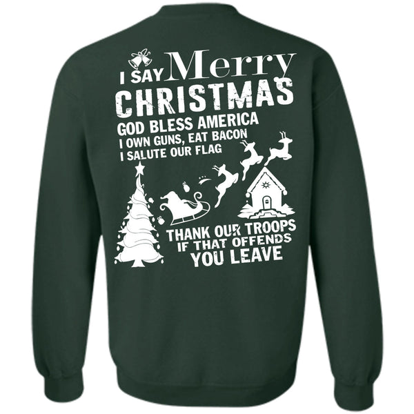 God Bless America T Shirt, I Love Christmas Sweatshirt