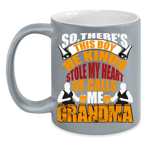 This Boy Kinda Stole My Heart Coffee Mug, He Calls Me Grandma Coffee Cup