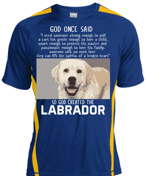 God Created The Labrador T Shirt, Pets T Shirt, I Love Dog T Shirt