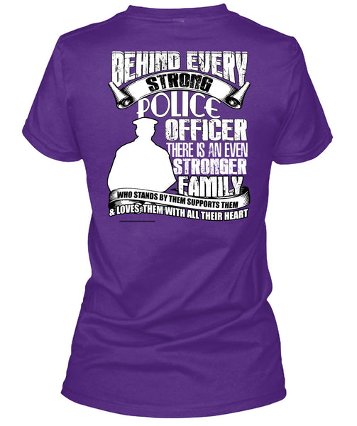 Strong Police Officer T Shirt, Stronger Family T Shirt