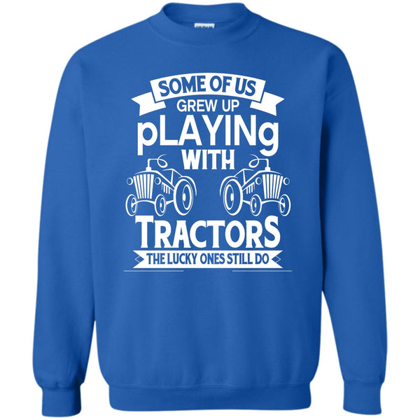 Playing With Tractors T Shirt, Tractors Driving Sweatshirt