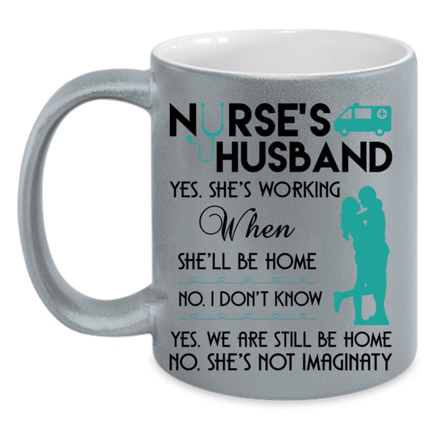 Awesome Nurse's Husband Coffee Mug, Nurse's Husband Accent Mug
