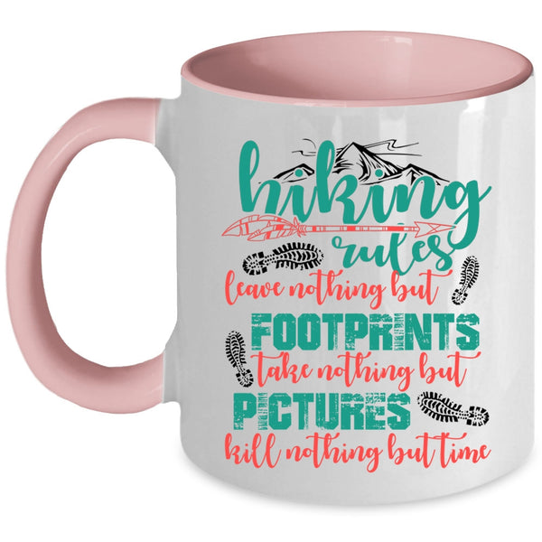 Funny Gift For Hiker Coffee Mug, Hiking Rules Accent Mug