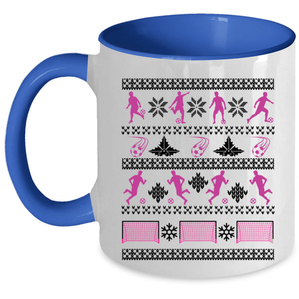 Christmas Tree Coffee Mug, Funny Soccer Accent Mug