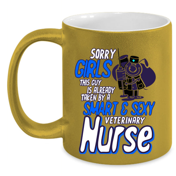My Husband Coffee Mug, Taken By A Smart Veterinary Nurse Accent Mug