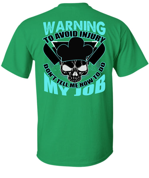 Warning To Avoid Injury T Shirt, I Love Cooking T Shirt