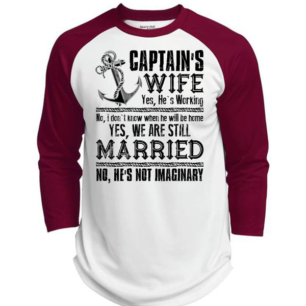 Captain's Wife T Shirt, I Love Husband T Shirt, Awesome T-Shirts  (Polyester Game Baseball Jersey)