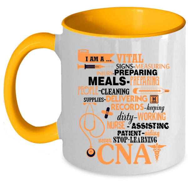 Nurse Assisting Coffee Mug, I Am A CNA Accent Mug