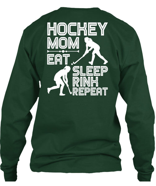 Hockey Mom Eat Sleep Rink Repeat T Shirt, Being A Hockey Mom T Shirt