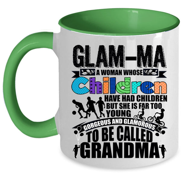 Cute Children Coffee Mug, To Be Called Grandma Accent Mug