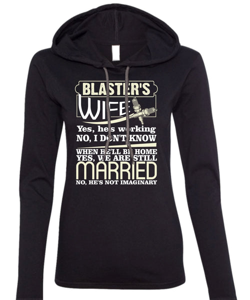 Blaster's Wife T Shirt, We Are Still Married T Shirt (Anvil Ladies Ringspun Hooded)