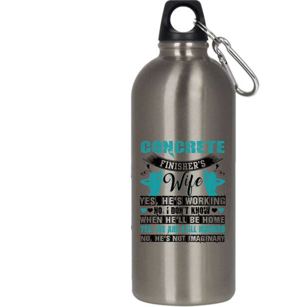 Concrete Finisher's Wife 20 oz Stainless Steel Bottle,I Love My Wife Outdoor Sports Water Bottle