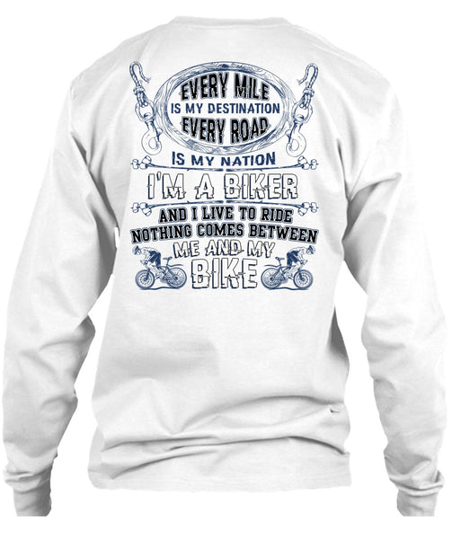 Me And My Bike T Shirt, I Love Biker T Shirt