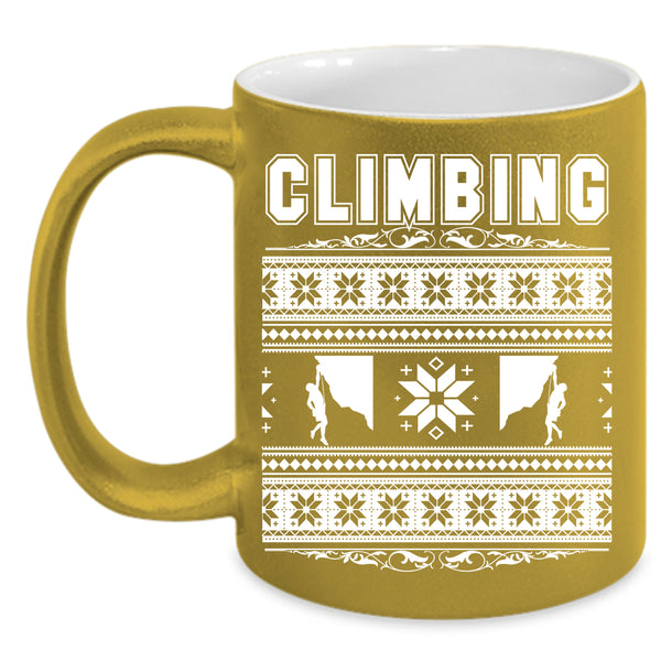 Climbing Coffee Mug, Cute Gift For Climber Coffee Cup