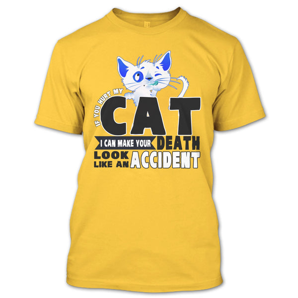 If You Hurt My Cat T Shirt, Funny Cat T Shirt