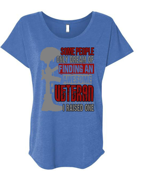 Finding An Awesome Veteran T Shirt, Being A Veteran T Shirt, Cool Shirt (Ladies' Triblend Dolman Sleeve)
