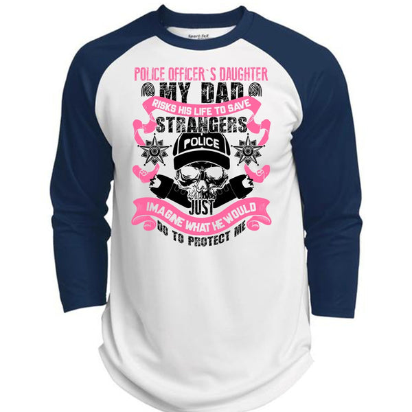 Police Officer's Daughter T Shirt, I Love Police T Shirt, Awesome T-Shirts  (Polyester Game Baseball Jersey)