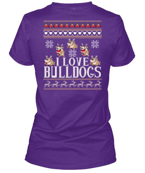I Love Bulldogs T Shirt, This Girl Loves Christmas T Shirt