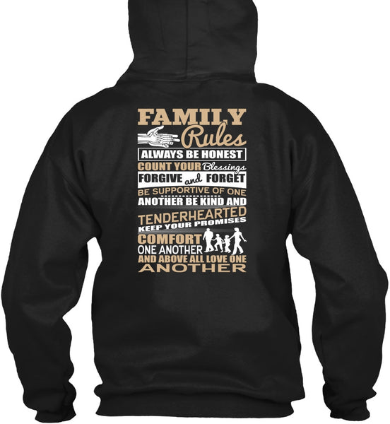 Family Rules T Shirt, Forgive And Forget T Shirt