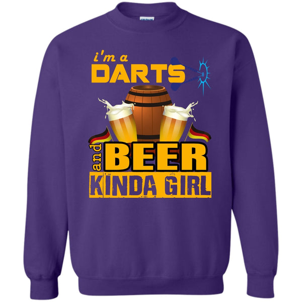 Beer Kinda Girl T Shirt, Coolest Darts Girl Sweatshirt