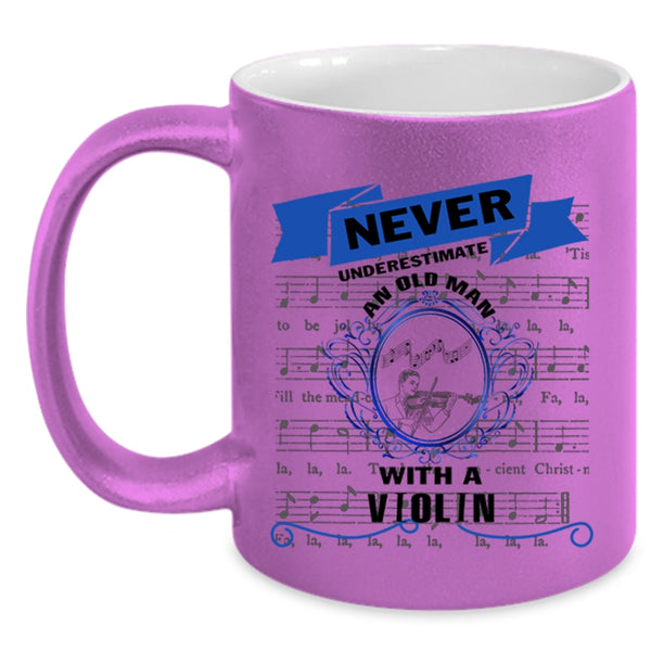Cool Grandfather Coffee Mug, An Old Man With A Violin Accent Mug