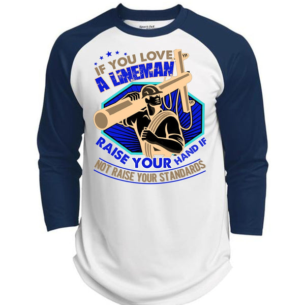 You Love A Lineman T Shirt, I Love Lineman T Shirt, Awesome T-Shirts  (Polyester Game Baseball Jersey)