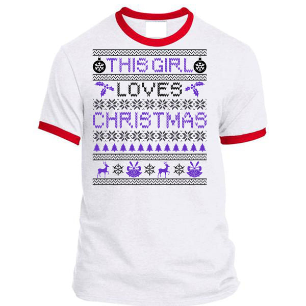 This Girl Loves Christmas T Shirt, Noel Christmas T Shirt, Awesome T-Shirts