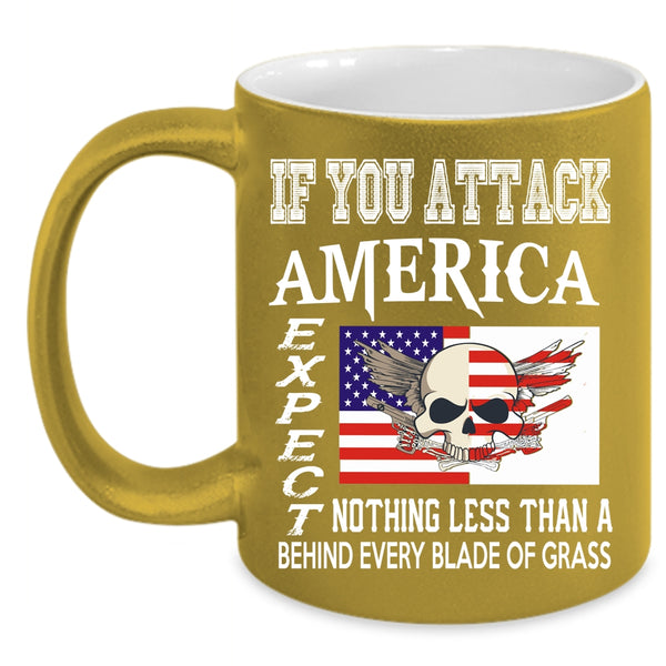 Cool American Flag Coffee Mug, Cool Gift For American Coffee Cup