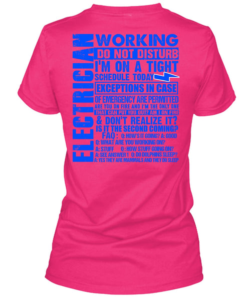 Electrician Working Do Not Disturb T Shirt, I Love Electrician T Shirt