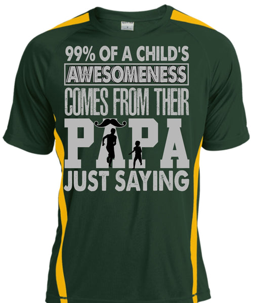Their Papa Just Saying T Shirt, Child's Awesomeness T Shirt, Cool Shirt