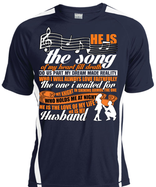 He Is The Song Of My Heart T Shirt, He Is My Husband T Shirt, Cool Shirt