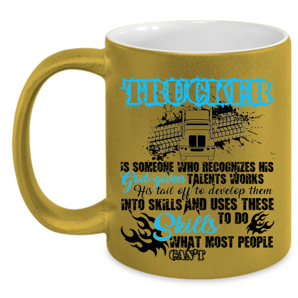 Best Gift For Trucker Coffee Mug, Trucker Accent Mug
