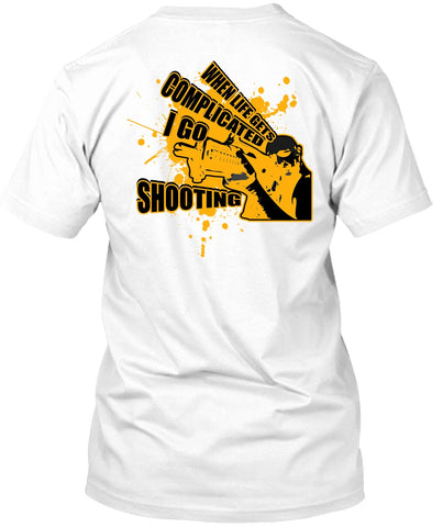 A black t-shirt with the shopify logo